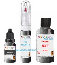 FORD MAGNETIC GREY PAINT TOUCH UP PEN/BRUSH SCRATCH CHIP REPAIR
