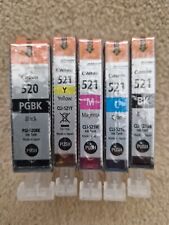 5x Original Canon PG-520 Black CLI-521 Magenta Cyan Yellow Black Ink Cartridges