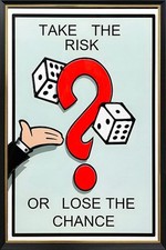 'Risk' - Framed Artwork - 60cm