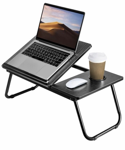 Foldable laptop desk with - foldable, cup