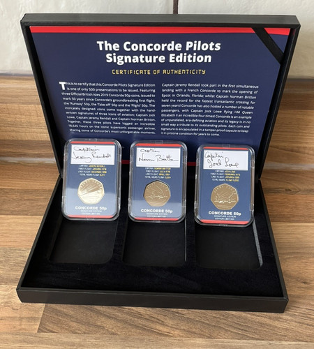 Concorde 50p coin set pilot - coin,