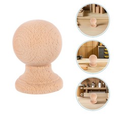  4 Pcs Wood Finial Dowel Cap