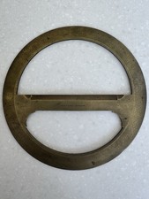 Antique Stanley London Brass Circular Protractor – Mining Surveyor’s Tool