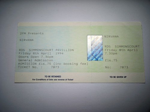 Nirvana utero ticket - -,
