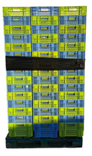 75 x Perforated Plastic Stack & Nest Euro Boxes Storage Tote 600 x 400 x 240