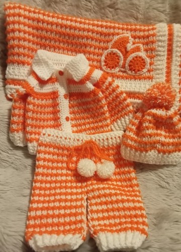 Handmade crochet baby girl - baby, set
