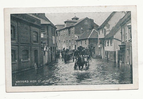 Watford high street floods - street,