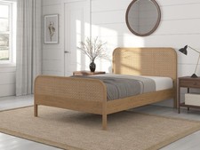 Snuggle Beds Clementine Oak & Rattan Bed Frame | King Size | Solid Wood