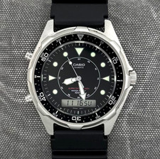 Vintage Casio AMW-320R "Arnie" Ana/Digi Alarm Chrono Men's Diver  Watch 45mm