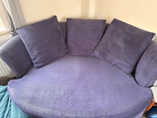 DFS Purple 3 Seater Sofa And 2 Seater Fabric
