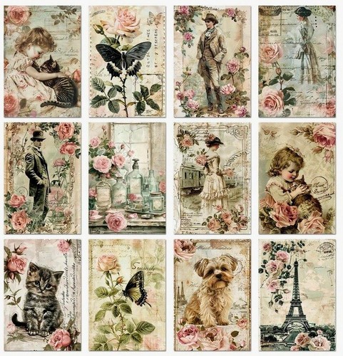 Sheets vintage scrapbook - 12,