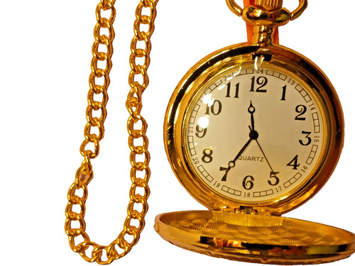 Gold pocket watch white - •,
