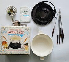 Vintage Ceramic Fondue 6 Piece