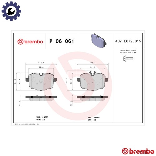 Brake pad set disc - pad,