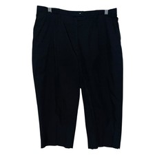 Vintage Basler Women’s Crop Trousers UK 16 Black Cotton Elastane Capri Pants