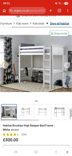 High sleeper bunk bed - high,