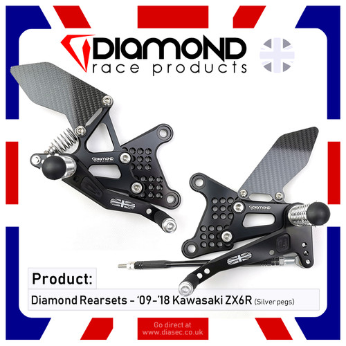 Diamond rearsets kawasaki - diamond,