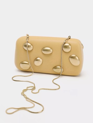 Zara clutch with golden - clutch, metal