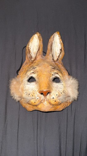Hand made paper - mache, rabbit