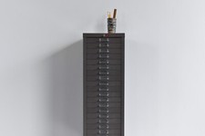 Vintage Industrial Grey 21 Drawer Metal Filing Cabinet by Stor