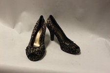 Ladies TU Shoes Striking Animal Print Size 3 Peep Toes High Heels Womens Party