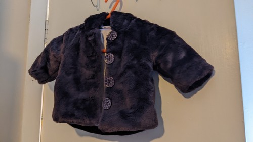 Girls purple furry coat - purple, by