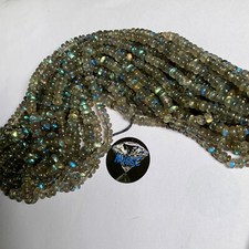 LABRADORITE high quality large smooth Rondelle Beads -  1 strand approx 13inches