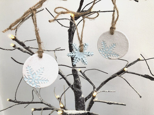 Handmade clay snowflake - 3,