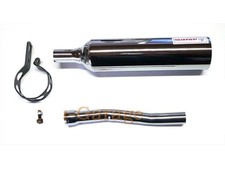 Chrome Exhaust with Clamp and Connecting Pipe for Yamaha, DT 50 MX