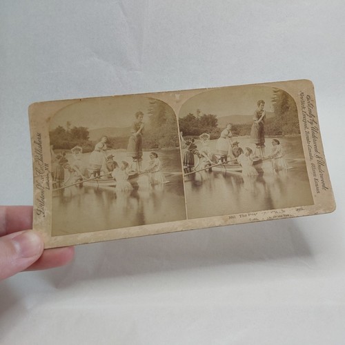 Antique stereo view card - antique,