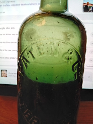 Antique beer bottle - bottle:, and