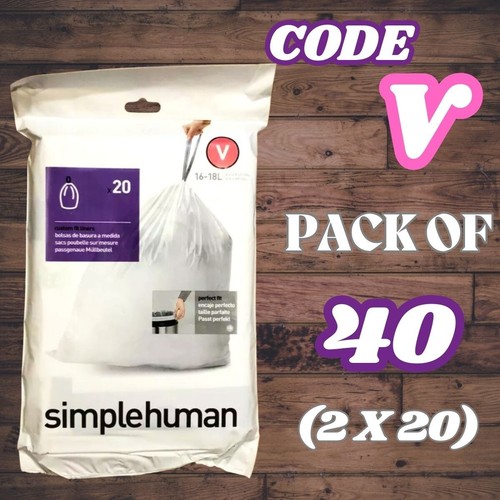 Simplehuman bin liners - bin, v