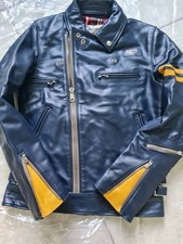 AVIAKIT REAL HIDE JKT  MADE IN ENGLAND SIZE 34 CHEST COLOUR BLUE / YELLOW