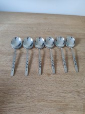 6 x ONEIDA CRAFT DELUXE CAPISTRANO STAINLESS STEEL 18.5cm SOUP SPOONS Cutlery