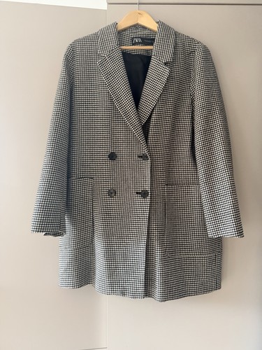 Zara black white houndstooth - black,