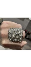 Heavy Men’s 925 Silver Knuckle Duster 5 Row Keeper Statement Ring
