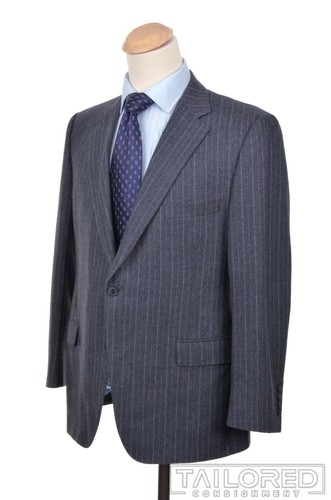 Paul stuart gray striped - stuart, 100%