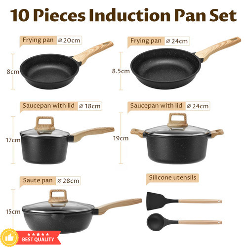 10pcs granite non stick - “10pcs,