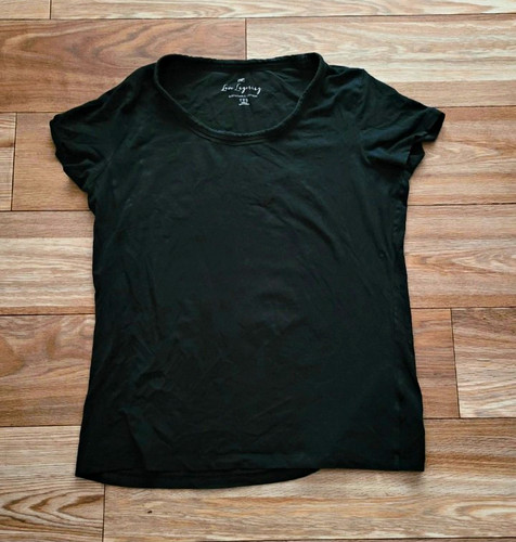 Women black round neck short - round,