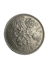 1964 Sixpence Coin Elizabeth