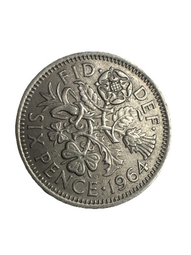 1964 sixpence coin - 1964,