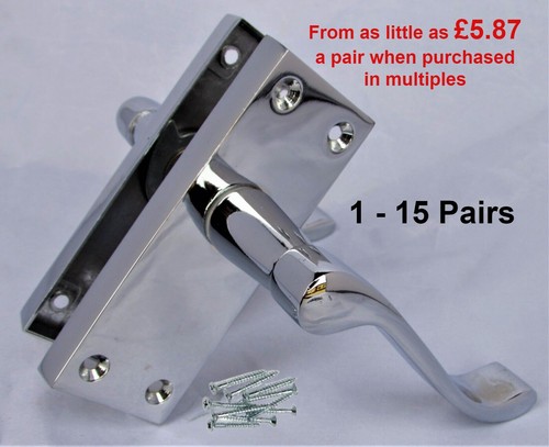 Door handles victorian scroll - door,