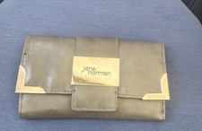 NWOT Vintage Jane Norman Grey Purse Silver Detail