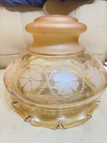 Vintage large amber glass - vintage,