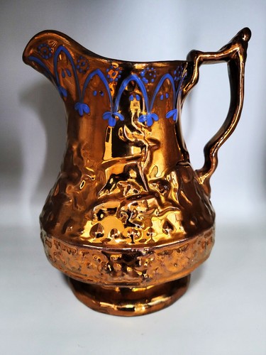 Large antique copper lustre - large,
