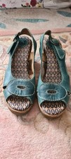 Fly green wedge sandals - green,