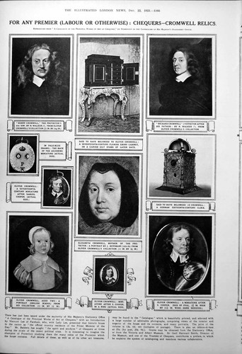 Old print cromwell relics - old,