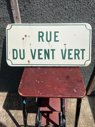 French vintage green and white