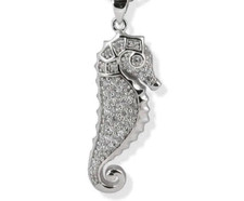 Seahorse Pendant on 18" 925