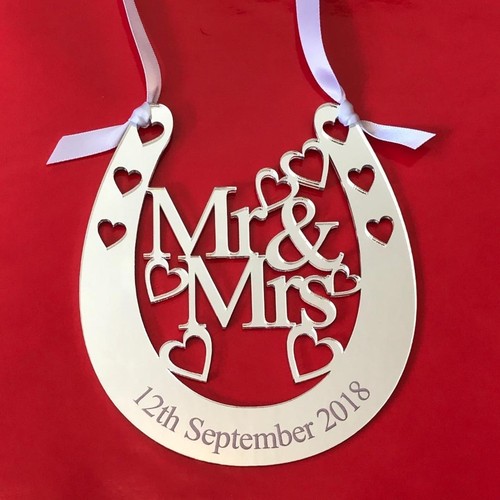 Personalised wedding horseshoe - wedding,
